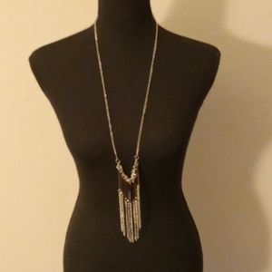 Silver Multi Chain Necklace Bottom